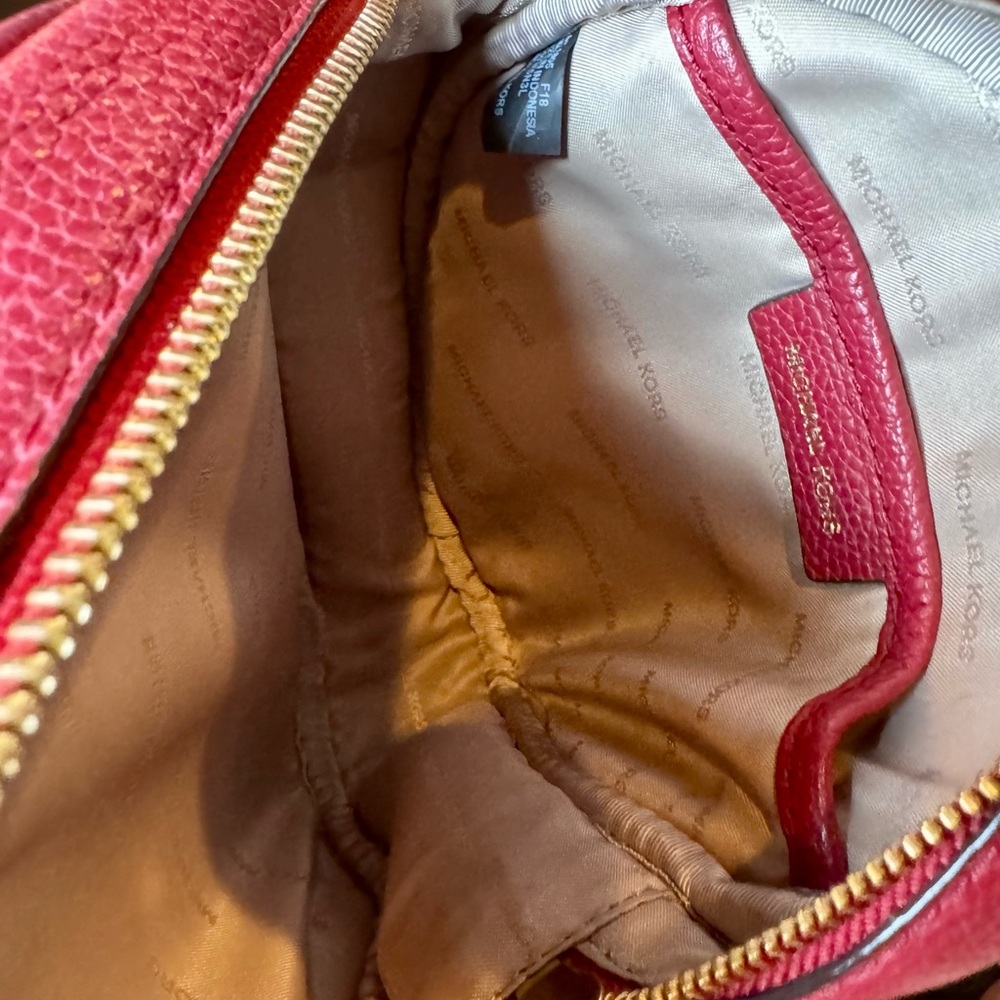 Michael Kors Round Crossbody Bag - Rich Red - Picture 10 of 14